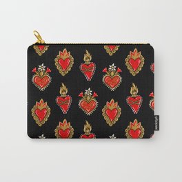 Sacred hearts pattern Carry-All Pouch | Heart, Hearts, Drawing, Tattoo, Valentinesday, Pattern, Sacredheart, Sacredhearts, Oldschool, Mexico 