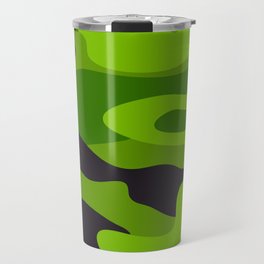 Camouflage Pattern Green and Black Military Travel Mug
