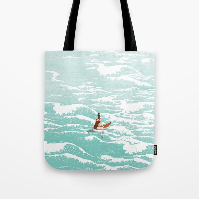 Out on the waves Tote Bag