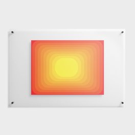 Gradient Sun Abstract Vintage Pattern Geometric Floating Acrylic Print
