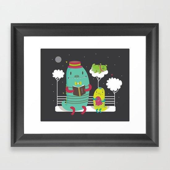 Dino family Framed Art Print