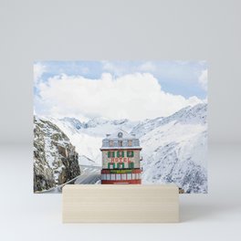 Hotel Belvedere in Switzerland Mini Art Print