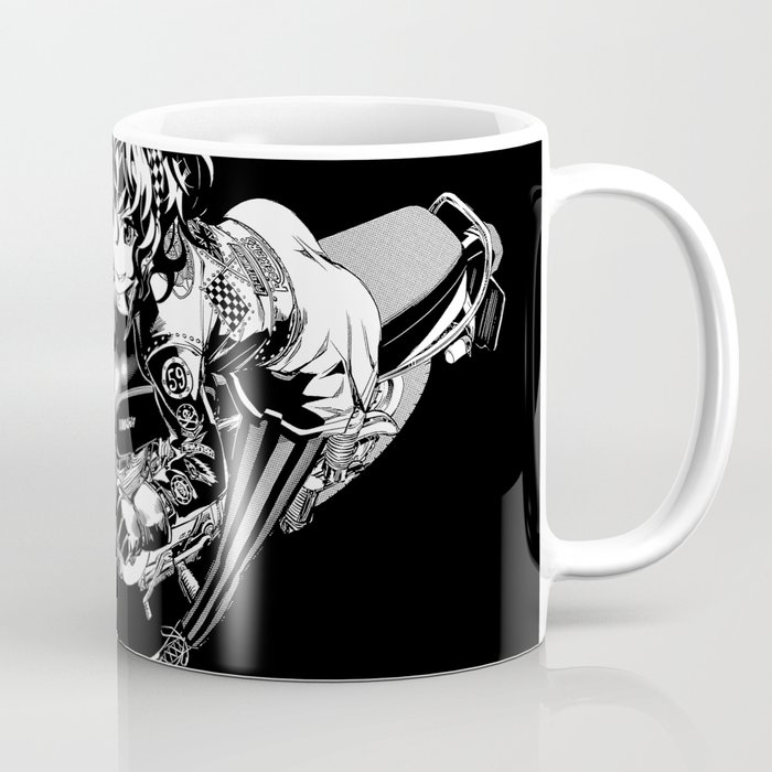 Anime Biker Girl Sake Coffee Mug
