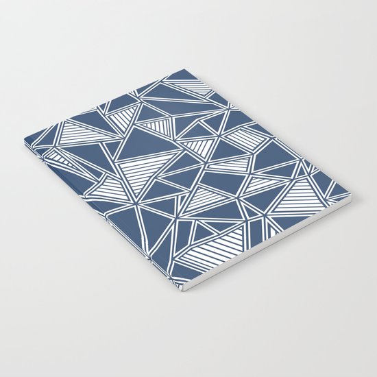 Abstract Outline Lines Navy Notebook