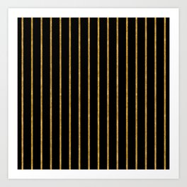 Gold And Black Line Collection Art Print