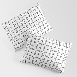 Geometric Black and White Grid Print Pillow Sham