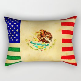 MEXICAN AMERICAN FLAG - 017 Rectangular Pillow