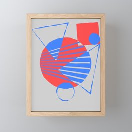 Stripes and punch holes -01B Framed Mini Art Print