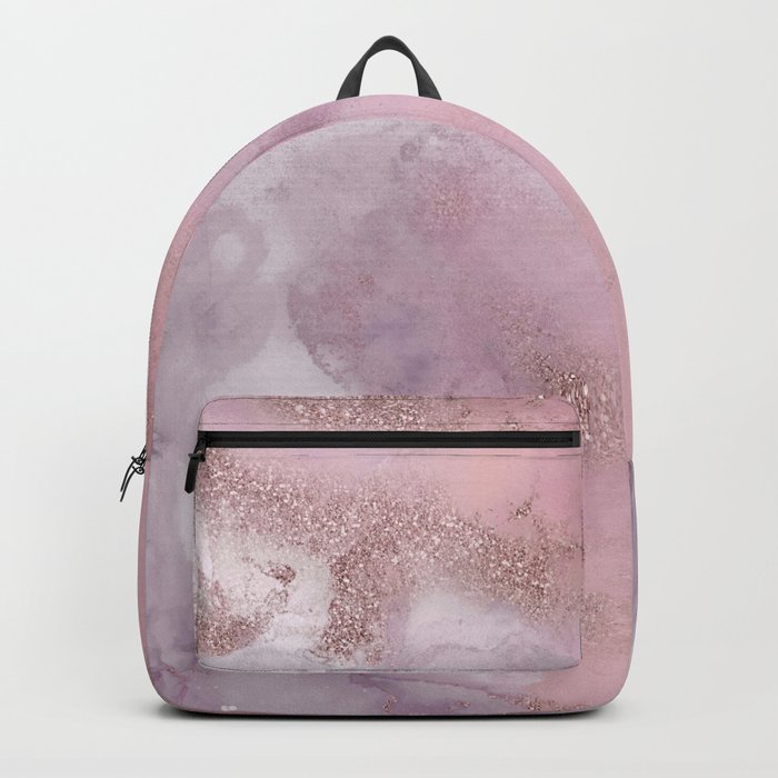 Pastel Pink Abstract  Ink Art Painting Backpack