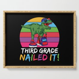 Third Grade Nailed It Dinosaur Serving Tray