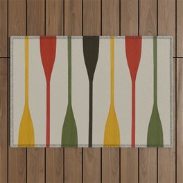 Canoe Paddle Stripes Outdoor Rug