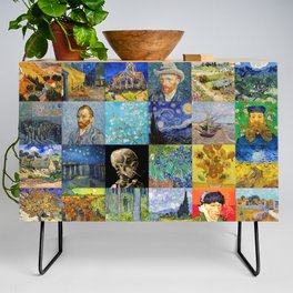 Vincent van Gogh - Masterpieces Mosaic Patchwork #2 Credenza