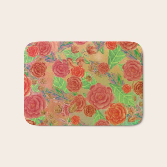 Vintage Flowers Bath Mat