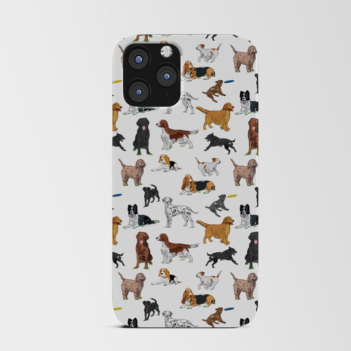 Cute Dogs Illustrations Pattern iPhone Card Case