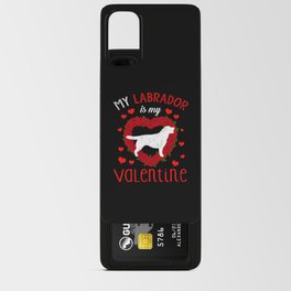 Dog Animal Hearts Dog Labrador My Valentines Day Android Card Case