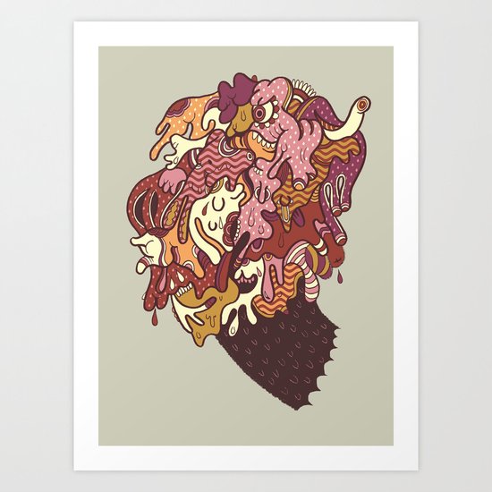 Painted Trojan Art Print