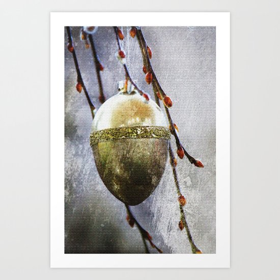 Golden easter egg Art Print