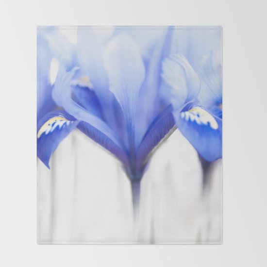 Blue Iris 1 Throw Blanket