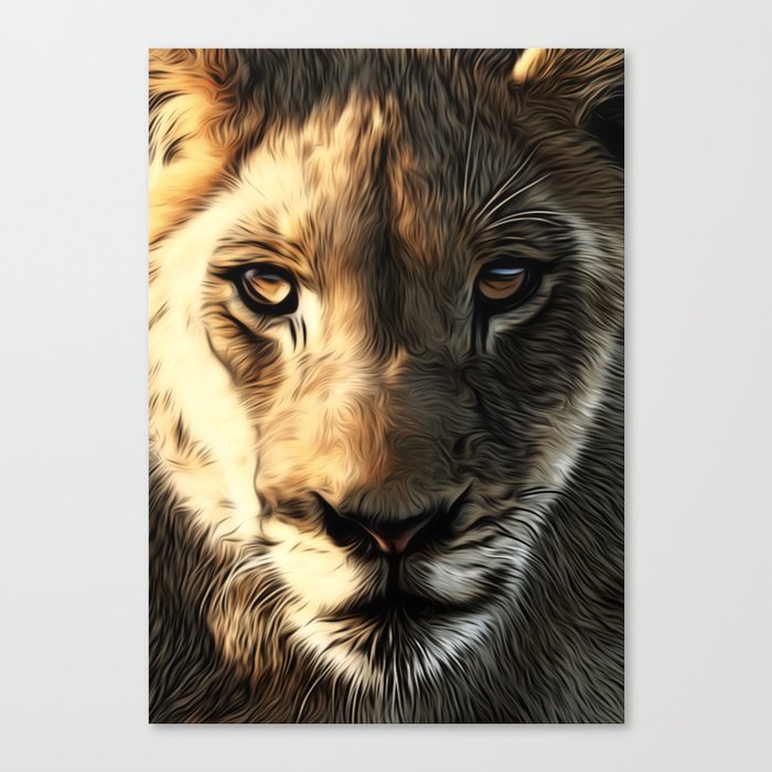 Lions Head Canvas Print