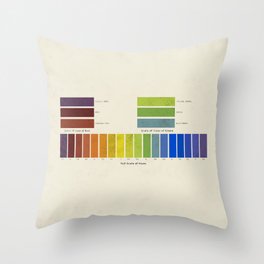 Mark Maycock's Scales of hues illustration from 1895 (vintage remake) Throw Pillow