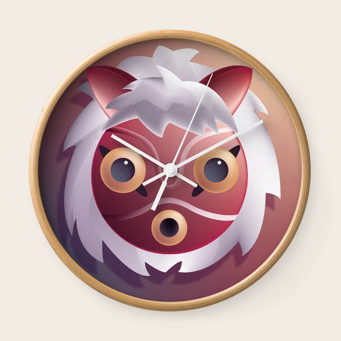 Get Wallpaper Princess Mononoke Mask Wall Clock By Mcbethallen Society6 For Android Free