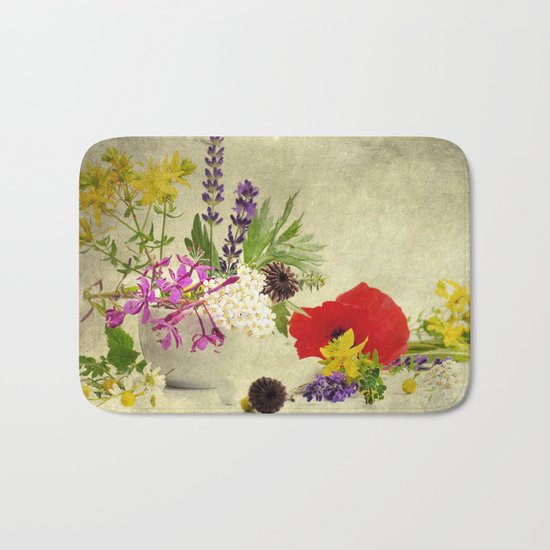 Garden weeds little helpers from nature Bath Mat