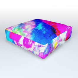 Glitchy Pinkness Outdoor Floor Cushion