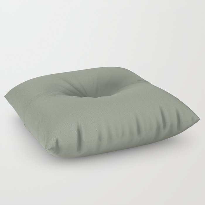 Earthy Green Solid Color Pairs Better Home and Garden 2022 Color of the Year Laurel Leaf Floor Pillow
