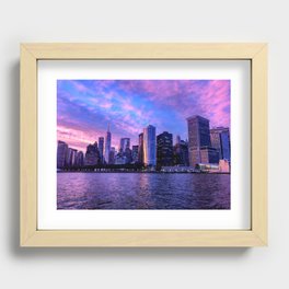 New York City Cloudscape Recessed Framed Print