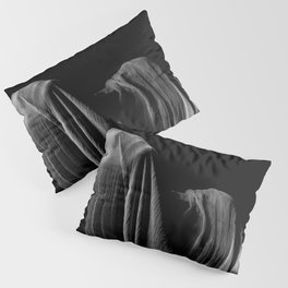 Female figurative portrait under veil black and white photograph / photography Pillow Sham