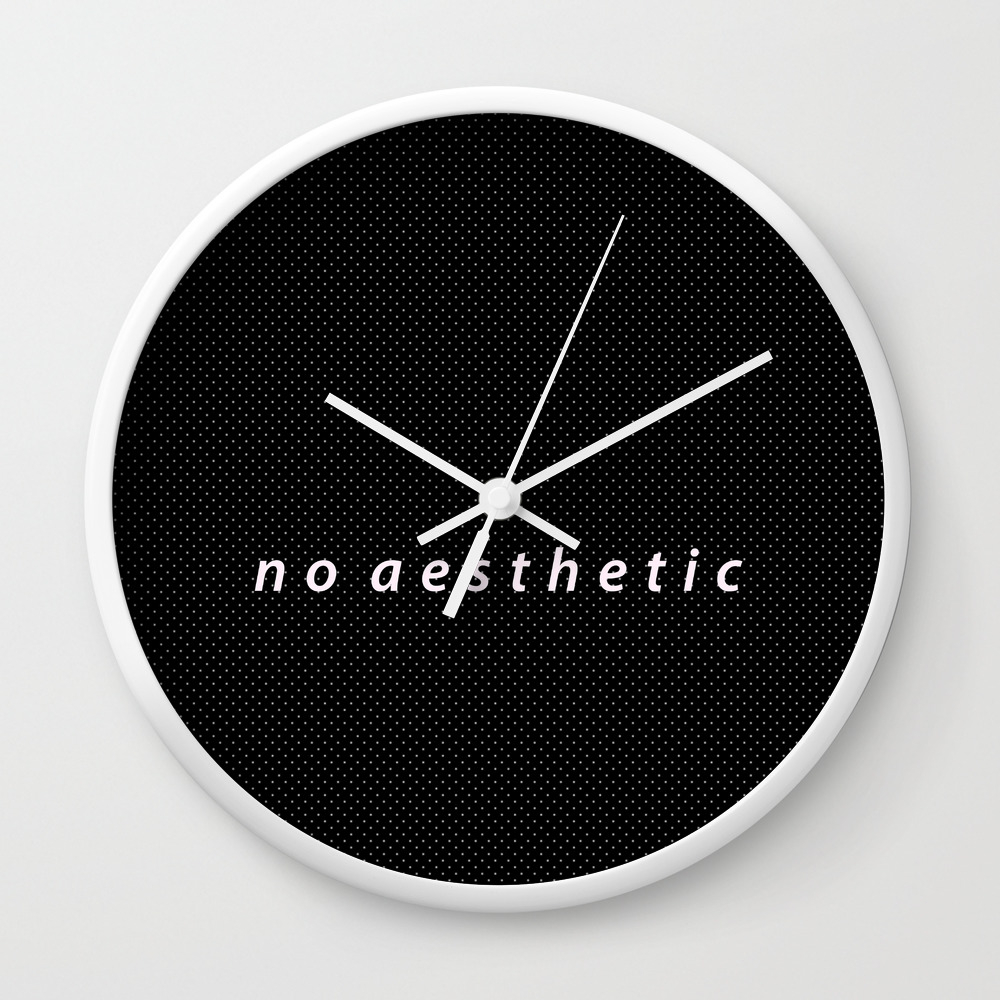 No Aesthetic Wall Clock By Snowingtoday Society6 @ayakovlevcom takes black and white aesthetic dance photos! no aesthetic wall clock by snowingtoday