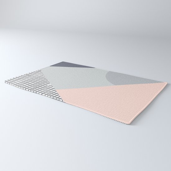 80 S Retro Pattern In Dusty Rose Grey Rug By Patternsbywildbloomart Society6