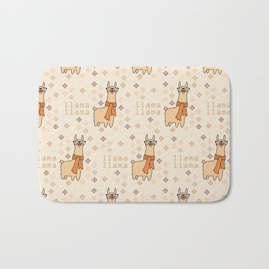 Llama Llama Pattern Bath Mat