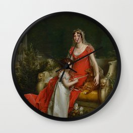 Elisa Bonaparte with her daughter Napoleona Baciocchi François Gérard Wall Clock