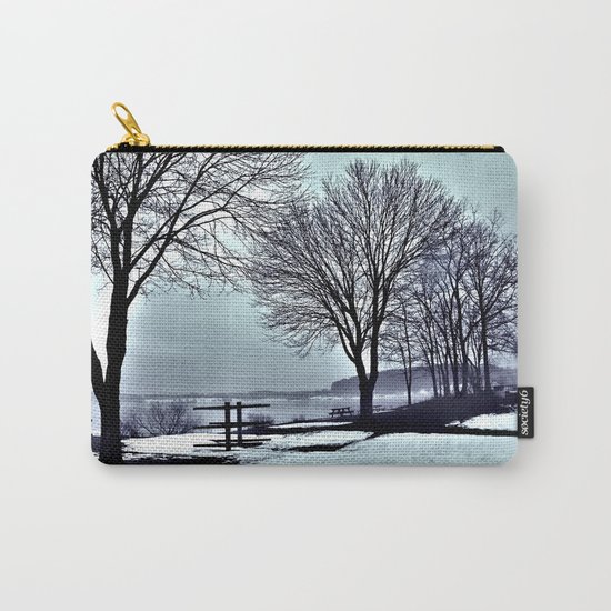 Winter Trees by the Lake Carry-All Pouch