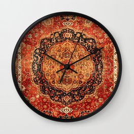 Seley 16th Century Antique Persian Carpet Print Wall Clock