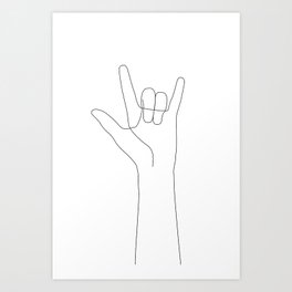 Love Hand Gesture Art Print