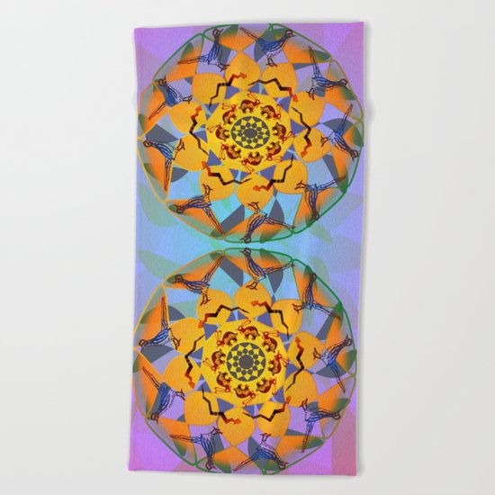 Animal Mandala Beach Towel