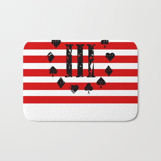 Three Percenter Aces Distressed Bath Mat