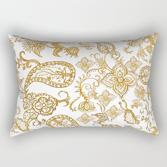 India henna pattern Rectangular Pillow