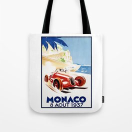 Vintage Monaco Grand Prix 1937 Poster Tote Bag