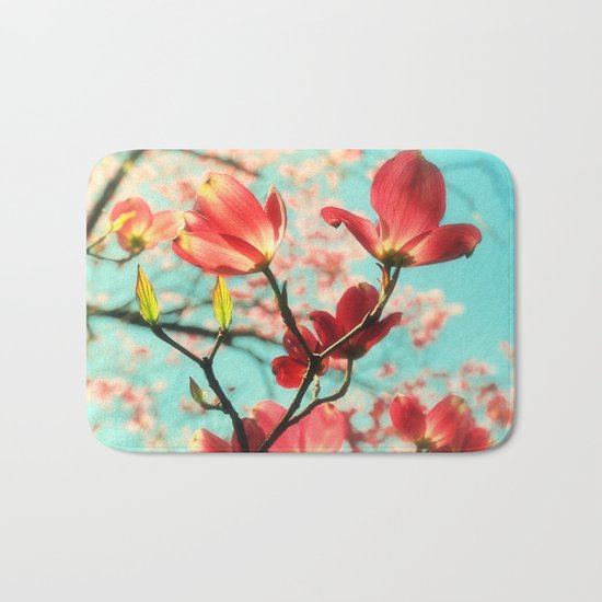 Spring dogwood blossoms Bath Mat