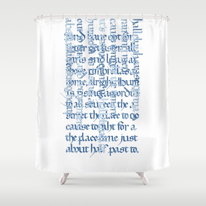Calligraphy Gothic Shower Curtain