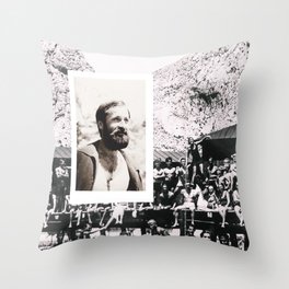 Hipsters from 1970. Throw Pillow