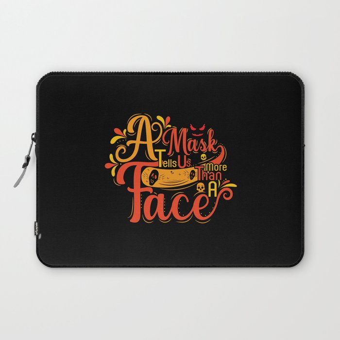 Halloween mask quote vintage style Laptop Sleeve