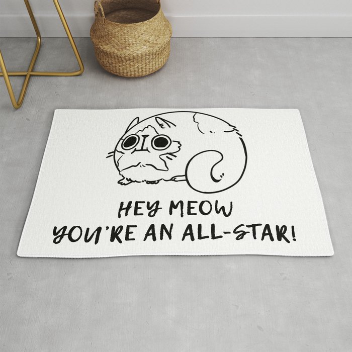 Hey Meow, You're an All-Star! Rug
