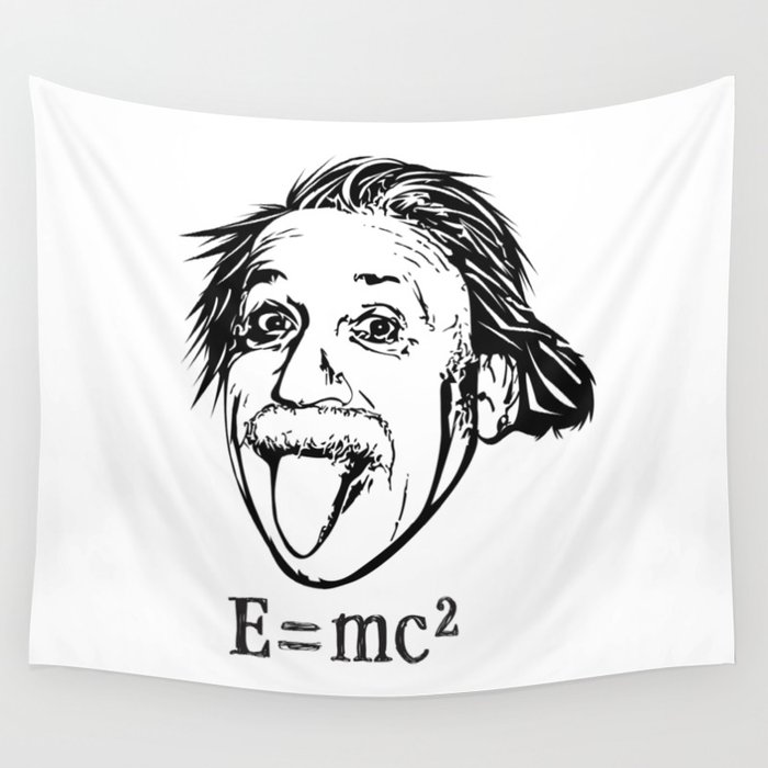 Albert Einstein With E=mc2 Wall Tapestry