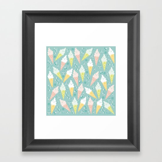 Ice Cream Cones Framed Art Print