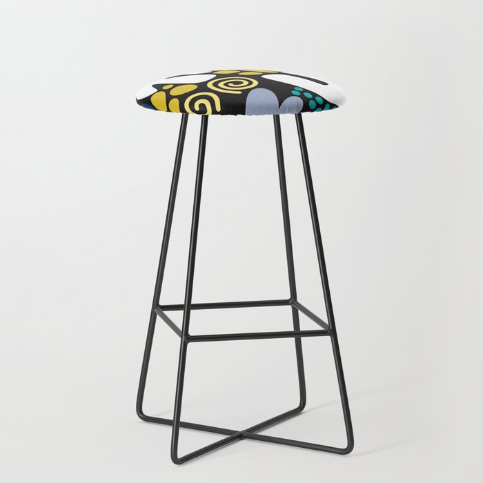 Abstract vintage colors pattern collection 10 Bar Stool