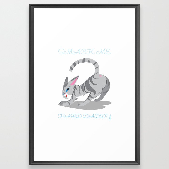 daddy cat Framed Art Print